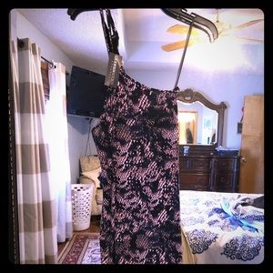 Brand NWT Olivaceous one shoulder cocktail dress